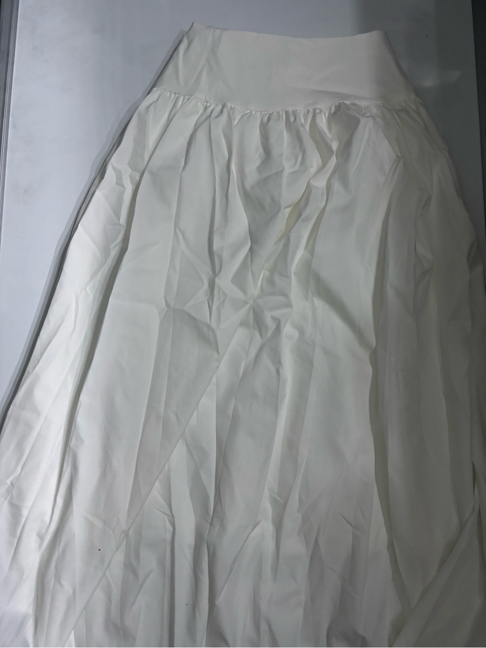 SHEIN White Maxi Gathered Skirt